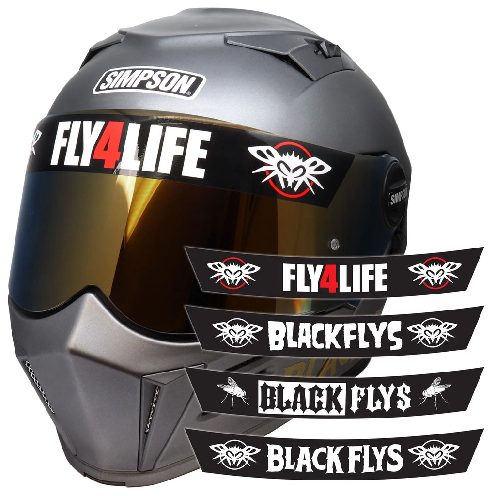 Fly Helmet Visor Sticker -2 of each